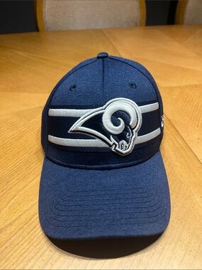 New Era Navy and White Los Angeles Rams Structured Snapback Hat